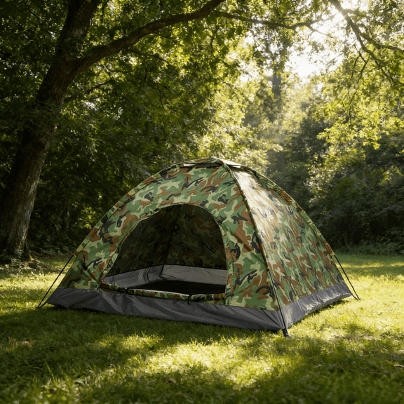 UBesGoo 3-4 Person Outdoor Camping Waterproof Tent Fast Family Dome, Camouflage