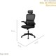 thumbnail image 3 of Silla de Oficina , Ergonómica, con Soporte Lumbar, Altura Ajustable, Reposabrazos, Mecanismo de Inclinación, Cojín de Asiento Grueso, Malla Premium, Soporta 150kgs (Gris), 3 of 7