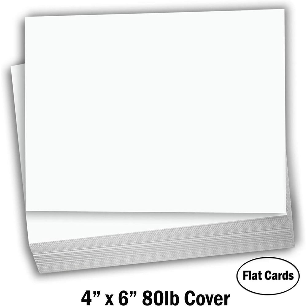 Hamilco White Cardstock Thick Paper Blank Index Flash Note & Post
