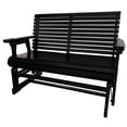 thumbnail image 5 of Innovaze Wooden Patio Glider with High Roll Back and Deep Contoured Seat, Heavy Duty 800 LBS, Black, 5 of 8