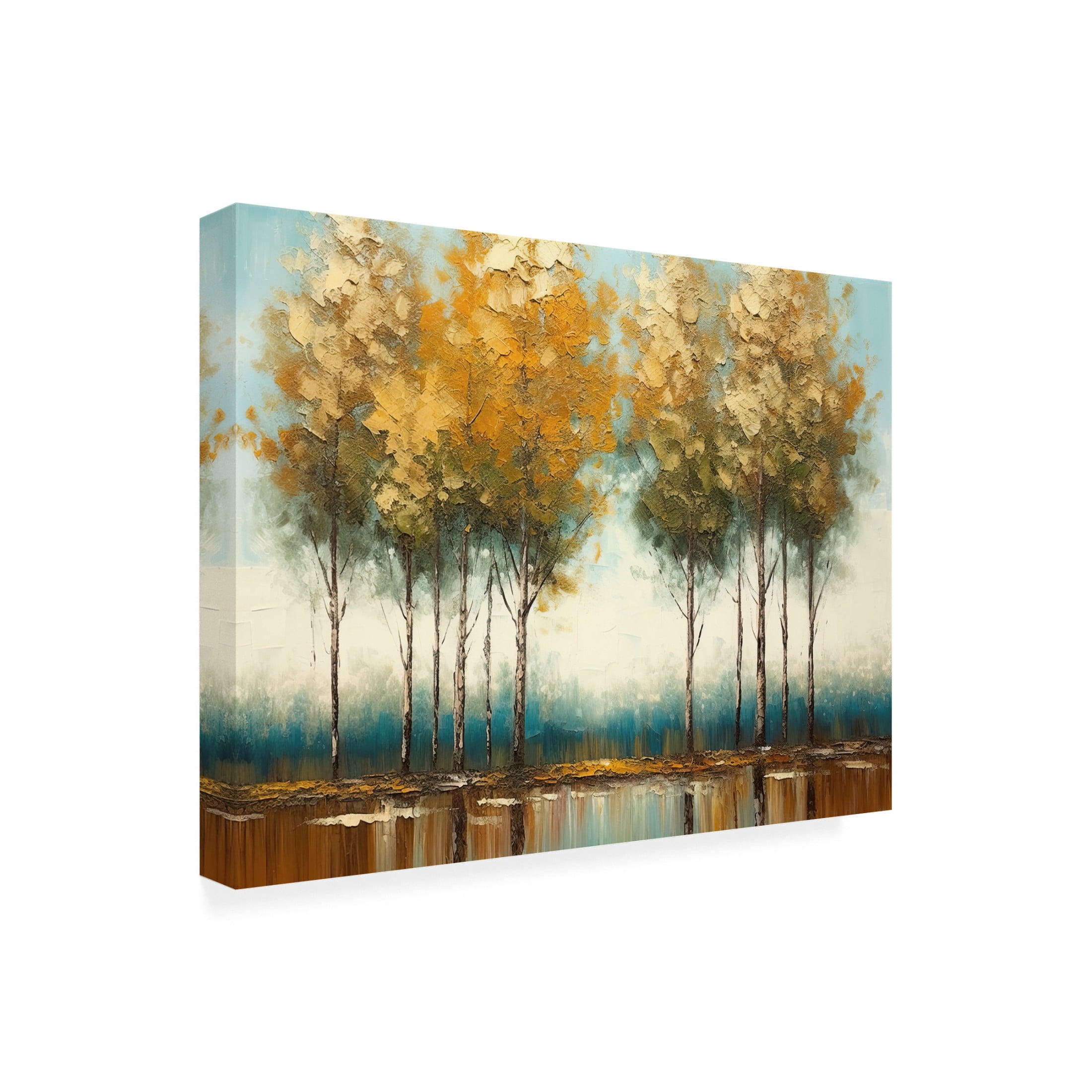 Canvas Wall Art - Sasha 'Painted Forest I' Wall Art for Living Room, Bedroom, or Office Décor by Trademark Fine Art - 47 x 35 Inches