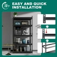 Docred Adjustable Metal Shelving Unit, 72"H Heavy Duty Shelving Utility Rack for Garage Basement