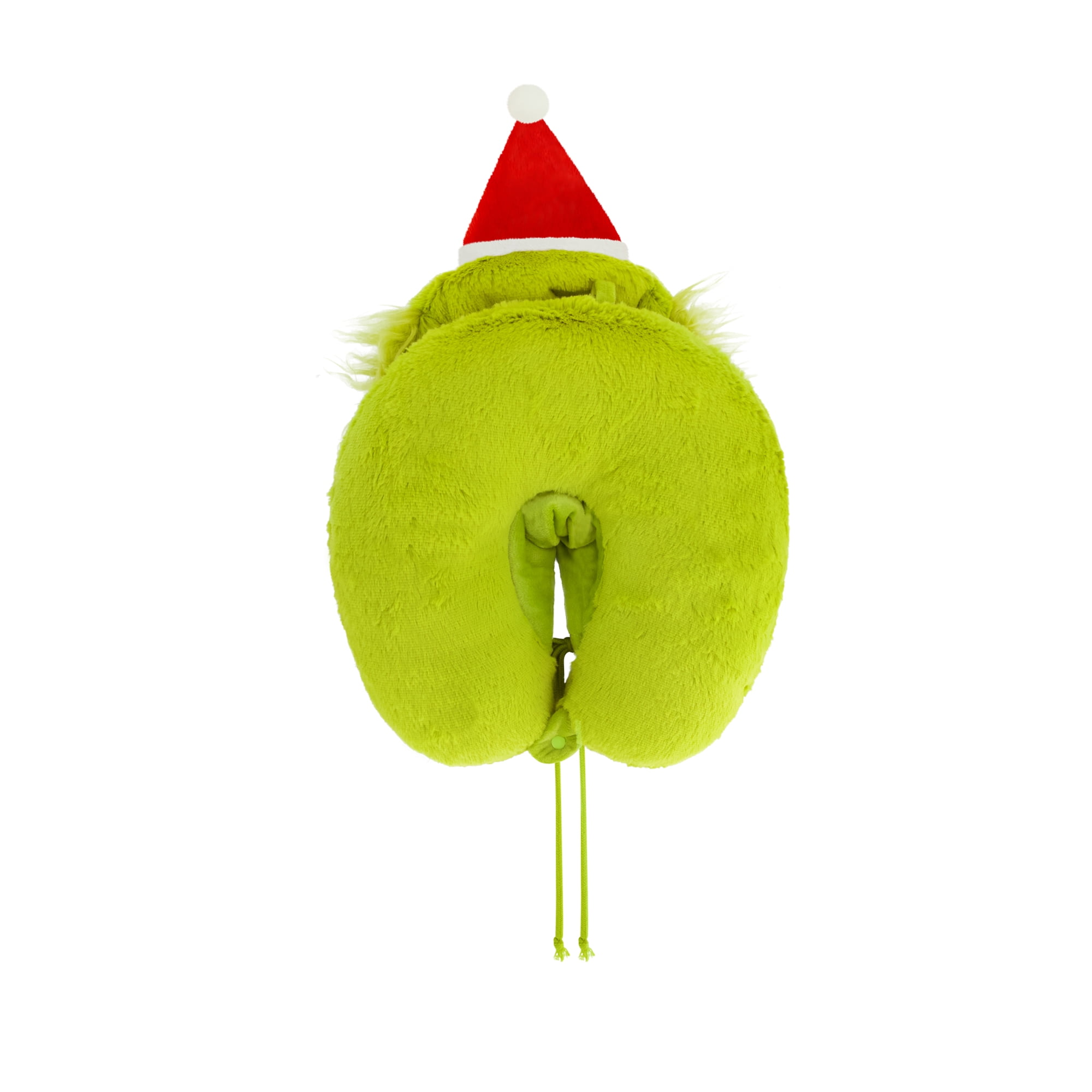 Dr. Seuss The Grinch Hooded Neck Pillow, Memory Foam Travel Accessories for Airplane, Car, and Office, Comfortable and Breathable, Multi