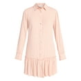 thumbnail image 6 of Time and Tru Women's Ruffle Mini Shirtdress, Sizes XS-XXXL, 6 of 6