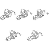 MLINS  Set of 5 Hair Clips for Women Accessories Snap Girls Small Pearl Claw Women's Silver