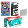 Nintendo Switch Lite Console Turquoise with WarioWare: Get It Together!, Accessory Starter Kit and Screen Cleaning Cloth Bundle - Import with US Plug