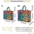 thumbnail image 2 of FORMRS Womens Corduroy Tote Bag Crossbody Shoulder Handbag with Pocket, Colorful Dragon Scales Pattern, 2 of 7