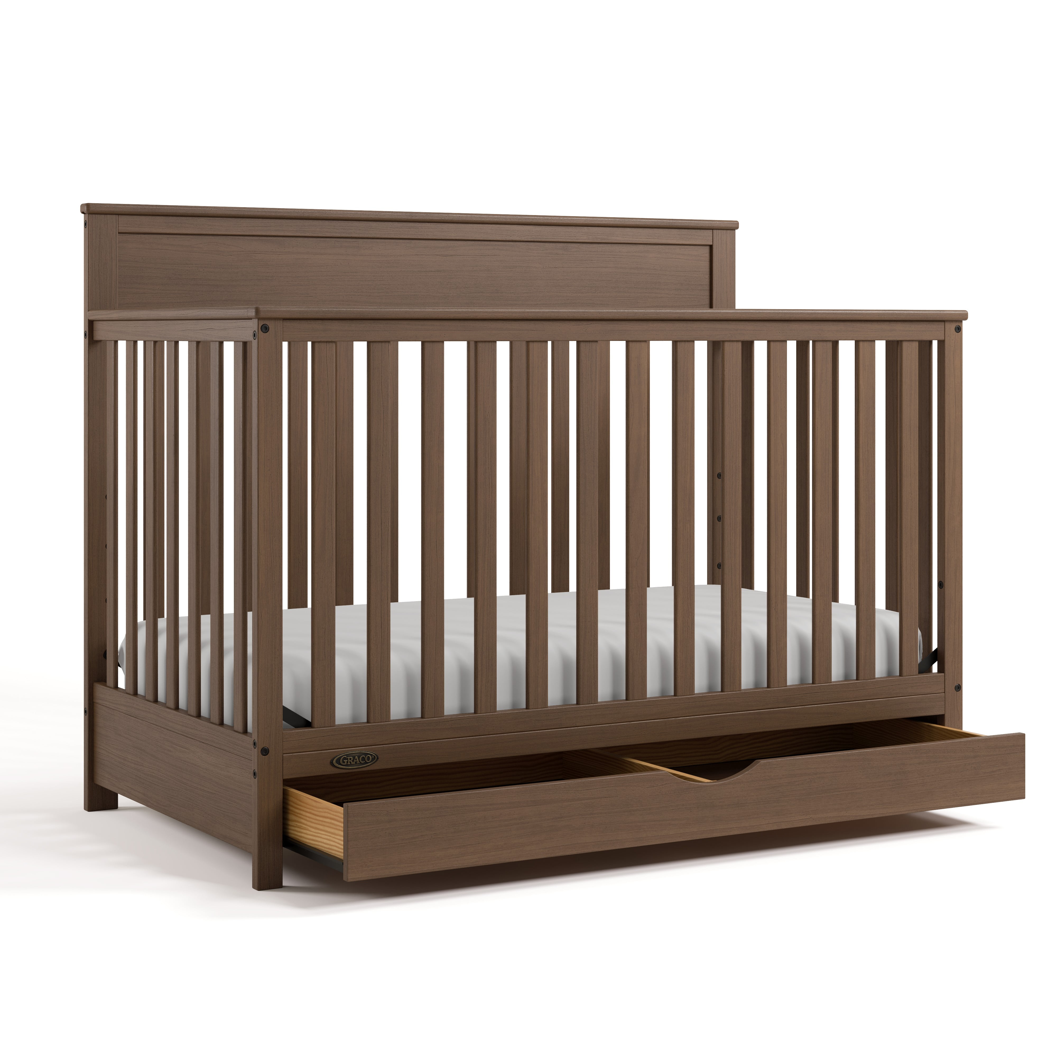 Graco Shiloh Convertible Baby Crib with Drawer, Hazelnut