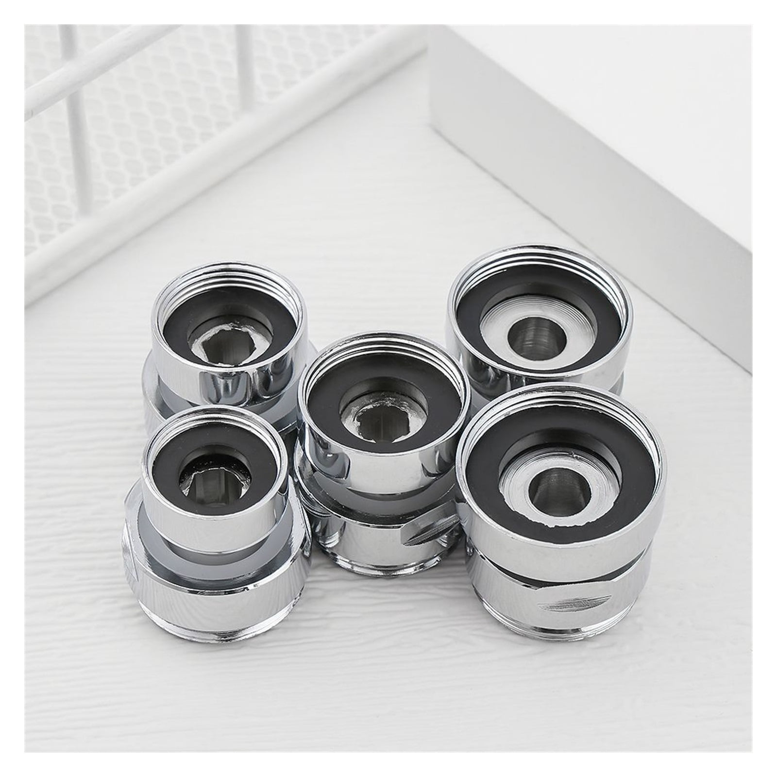 1Pcs Faucet Aerator 360 Degree Adjustable Brass Faucet Connector Swivel Aerator Adapter Shower Faucet Aerator Adapter Kitchen Faucet Fittings ,Water Saving
