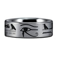 thumbnail image 2 of Hieroglyphs Tungsten Carbide Ring, 2 of 5