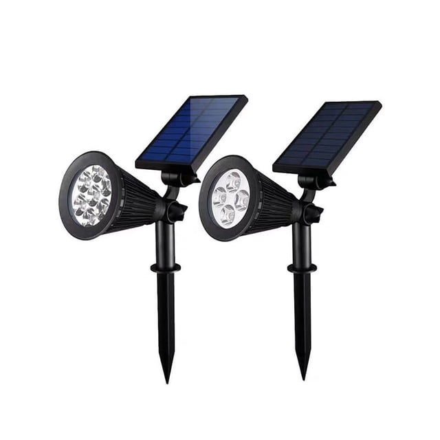 NETSENG Solar Spot Light Outdoor, 7 LED Color Changing 2-in-1 Solar Landscape Spotlight Waterproof Security Wall Lamp Lights for Patio Yard Lawn Driveway Trees Flags Halloween Christmas Decor (2 Pack)