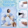 thumbnail image 2 of Flotador inflable para piscina Genggeng de 47 pulgadas con rayas azules, paquete de 2, 2 of 6