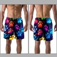 thumbnail image 3 of luoweisi Men's Beach Shorts Quick Dry Swim Trunks with Mesh Lining Dog Paw Prints M, 3 of 5