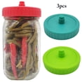 thumbnail image 2 of Coofit 3 Pcs Couvercle de Fermentation Mason Couvercle de Fermentation Airlock Couvercle de Cornichon pour Conservation, 2 of 10
