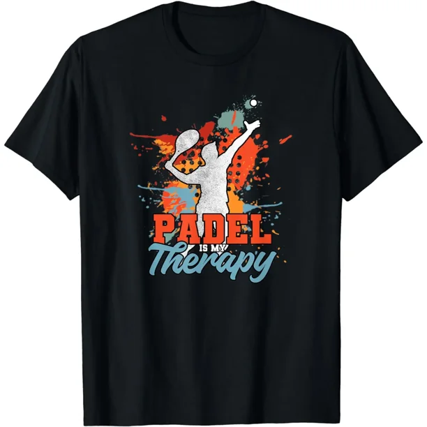 Camiseta vintage de pádel, tenis, raqueta de pádel, camisetas gráficas, camisetas para hombre, ropa de calle, camisetas