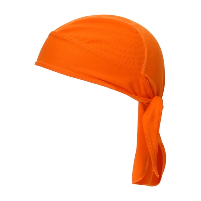 TOPTIE Do Rag Cycling Pirate Hat Cooling Helmet Liner Skull Cap Headwear-Orange
