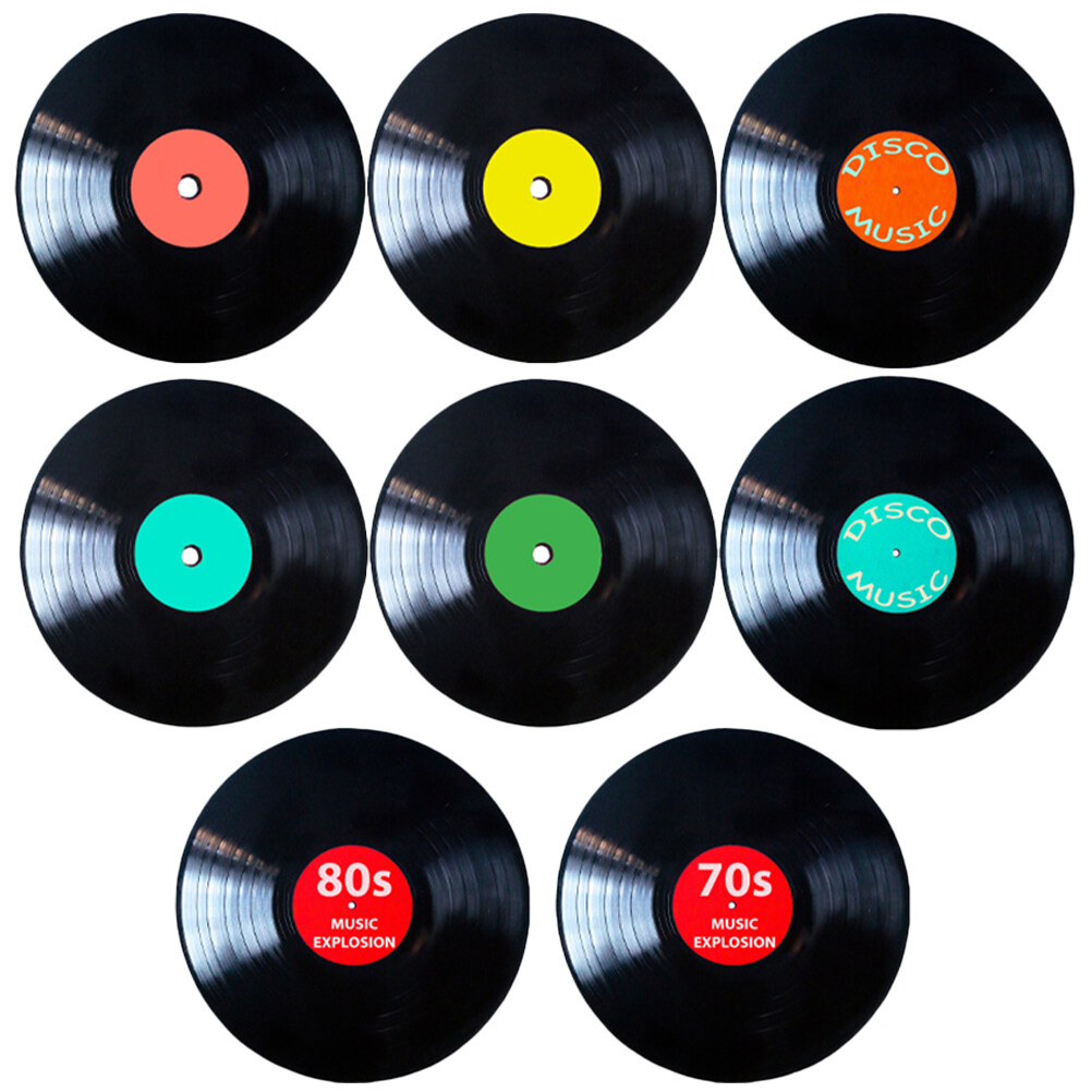1 Set of DIY Vinyl Record Wall Decal Music Party Wall Sticker Wall
