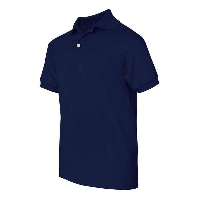 Hanes Boys School Uniform EcoSmart Jersey Polo Shirt photo 3