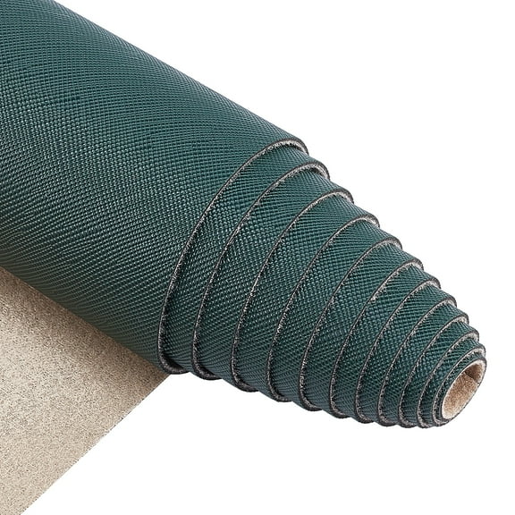 1roll Imitation Leather Fabric for Garment Accessories Dark Green 135x30x0.12cm Green