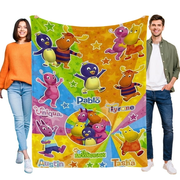 Throw Blanket for The Backyardigans Bed Couch Soft Warm Flannel Blanket for Kids Boys Girls Gifts Home Decor 30x40 Inch