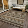 thumbnail image 6 of Addison Rugs Chantille Indoor/Outdoor Transitional Southwest Chocolate Washable Rectangle Rug, 5' x 7'6", 6 of 6