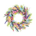 thumbnail image 4 of Corona de flores artificiales, corona floral para colgar en pared, decoración para puerta principal, flores artificiales para ventanas, hoteles, 45 cm, 4 of 8