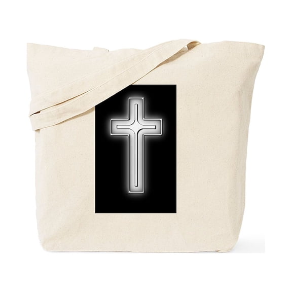 CafePress - Glowing Cross Tote Bag - Unisex Canvas Tote Bag, Beige, 1-Piece