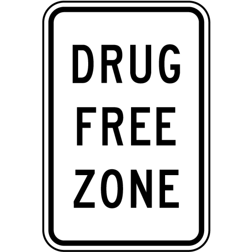 Drug Free Zone Safety Notice Signs For Work Place Safety 10x7