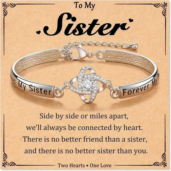 Fashion exquisite, bracelet, suitable for sister mother, anniversary Christmas Thanksgiving Valentine's Day birthday Mother's Day gift to her,Silver