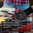 thumbnail image 3 of 1 Pair Bbq Gloves Heat Resistant Fire Oven Gloves Hand Protection Bbq Gloves, 3 of 5