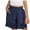 Dark Blue, variant on Lenpel Women's Casual Shorts Ruffle Elastic High Waisted Lace Embroidered Comfy Lounge Shorts Summer Beach Shorts