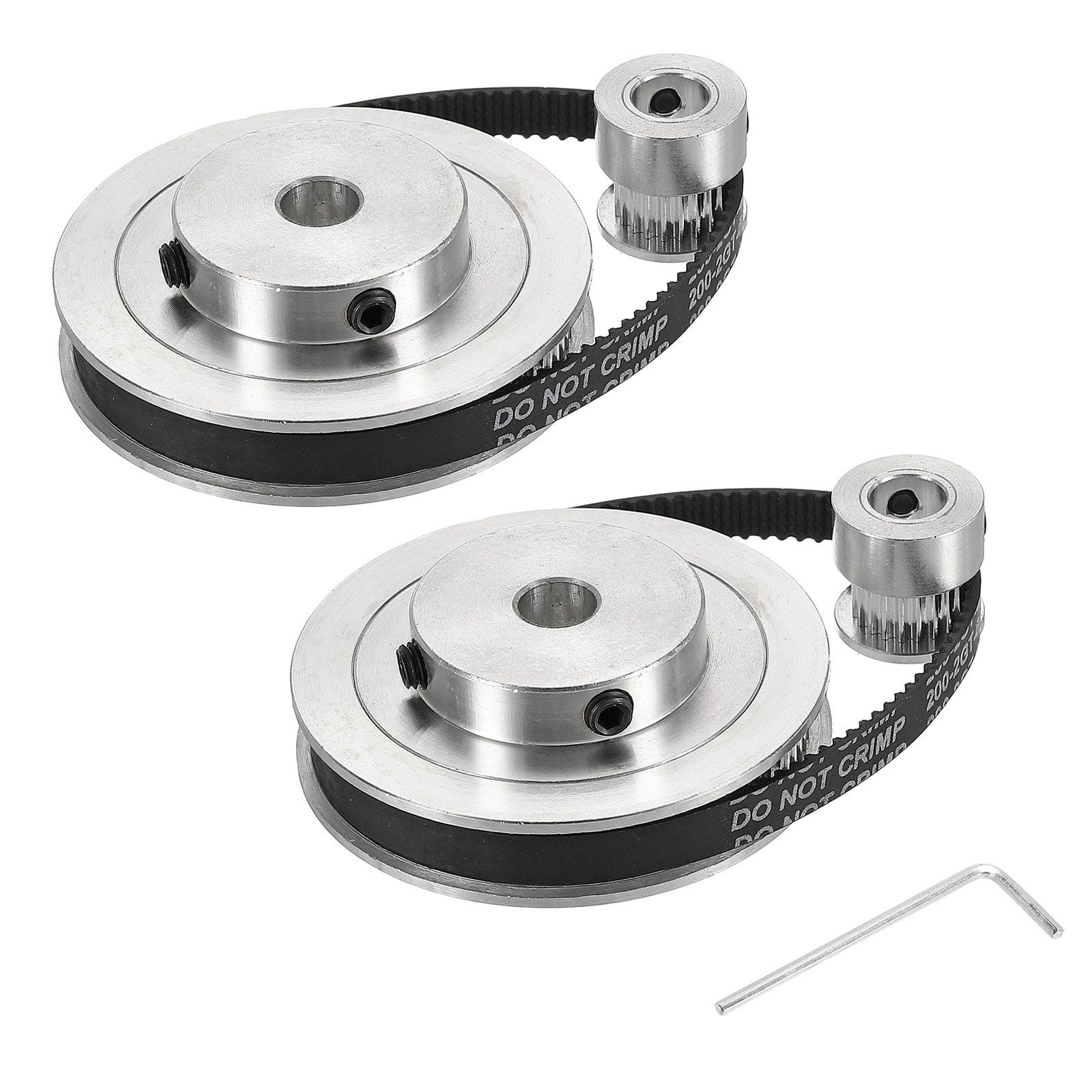 Uxcell Timing Pulley 20&80 Teeth 8mm Bore Synchronous Wheel with Belt