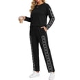 thumbnail image 3 of oyyn by oyyn Women's Casual Pullover and Jogger Tracksuit Set, Black, 2-Piece Set, Sizes S, 3 of 6