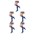 thumbnail image 2 of Jumpingount Rayas Calcetines altos Sobre la rodilla Estilo preppy Calentadores cálidos Día de San Valentín para diario Fiesta de Halloween Type1, 2 of 6
