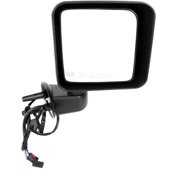 MIRROR Compatible For 2015-2017 Jeep Wrangler 2018 JK Right Passenger Heated Power Glass Textured Black