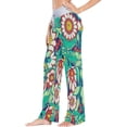 thumbnail image 2 of GZHJMY Women's Pajama Pants Abstract Floral Pattern Comfy Stretch Sleepwear Essentials womens Lightweight Lounge Terry Pajama Pant, Medium, 2 of 7