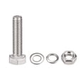 thumbnail image 3 of Uxcell M6 x 25mm 304 Stainless Steel Hex Head Screws Bolts, Nuts, Flat & Lock Washers Kits 10 Sets, 3 of 5