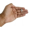 thumbnail image 5 of Domed Diamond Cross Pendant 10K Yellow Gold Mens Round Pave Mini Charm 0.50 Tcw., 5 of 5