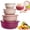 pink-1pc, variant on 4 Piece Colorful Mixing Bowl Set with Lids, Deep Plastic Prep Container Bowls for Food Storage and Serving, Nesting Kitchen Bowl Set for Meal Prep, Baking and Leftovers