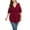 Wine Red, variant on Daystry Plus Size Tops for Women Sexy Empire Waist Dressy Cold Shoulder Short Sleeve Shirts Purple-3X
