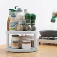 thumbnail image 2 of USTOP Lazy Susan Organizer, 2 Tier Non Skid Spice Rack Turntable,360 Degree Rotating Seasoning Organizer, 10-Inch Spinning Organizer for Pantry Cabinet, Kitchen, Countertop, Vanity Display Stand., 2 of 8