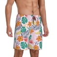 thumbnail image 2 of Sikiie Tropical Plants Mens Pajama Shorts, Lightweight Lounge Pant with Pockets Soft Sleep Pj Shorts for Men4X-Large, 2 of 6