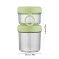 thumbnail image 3 of Aufmer 2 Pcs Gobelet de Rangement Portable pour Déjeuner, Couvercle Étanche, Conception Réutilisable, Contenant pour Céréales d'Avoine et Yogourt avec Poignée Anneau, Pot de Préparation de Repas Portable pour Salade de Fruits, Collation, Transport Quotidien, 3 of 7