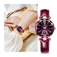 thumbnail image 2 of Watch for Women Round Quartz Waterproof Wristwatches Luxury Jewelry Design Watches Leather Band Ladies Watch Gift for Women, 2 of 16