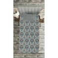 thumbnail image 3 of Ambesonne East Quilted Bedspread Set 2 Pcs, South Eastern Design, Twin Size, Pale and Dark Blue Beige, 3 of 3