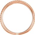 thumbnail image 2 of FB Jewels 14K Rose Gold Beaded Criss-Cross Ring Size 7, 2 of 2