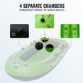 thumbnail image 4 of VEVOR Bateau Gonflable 3 Personnes en PVC avec Aviron en Aluminium et Pompe à Haut Débit, 4 of 9