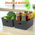thumbnail image 4 of PinkSheep 6 Pack Plastic Storage Baskets Small Organizer Basket Bins Black, 4 of 9