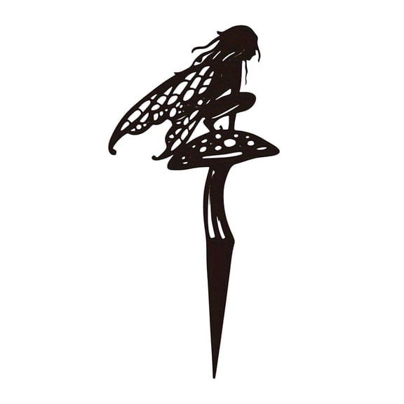 Lzobxe Garden Stake Decors Metal Yard Decorations Outdoor, Iron Dragonfly and Butterfly Pattern Ornaments for Indoor Lawn Pathway Patio Flower Pot