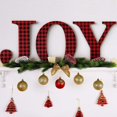 thumbnail image 3 of Madera Con Letras De Navidad, Decoración De Mesa Para El Hogar Con Cuadros Rojos Y Negros Encantadores, Decoración De Puerta Delantera De Navidad Para El Hogar Methold HA043407-02, 3 of 6